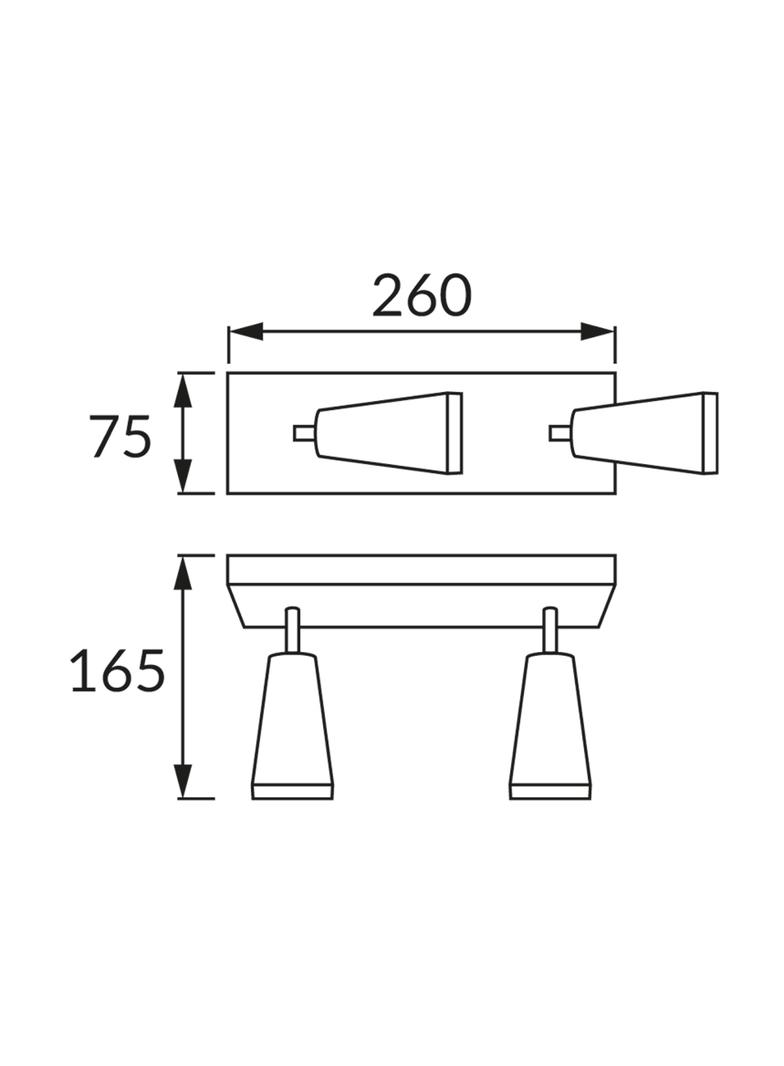 Oprawa dekoracyjna SANA GU10 2L BLACK 04144 IDEUS