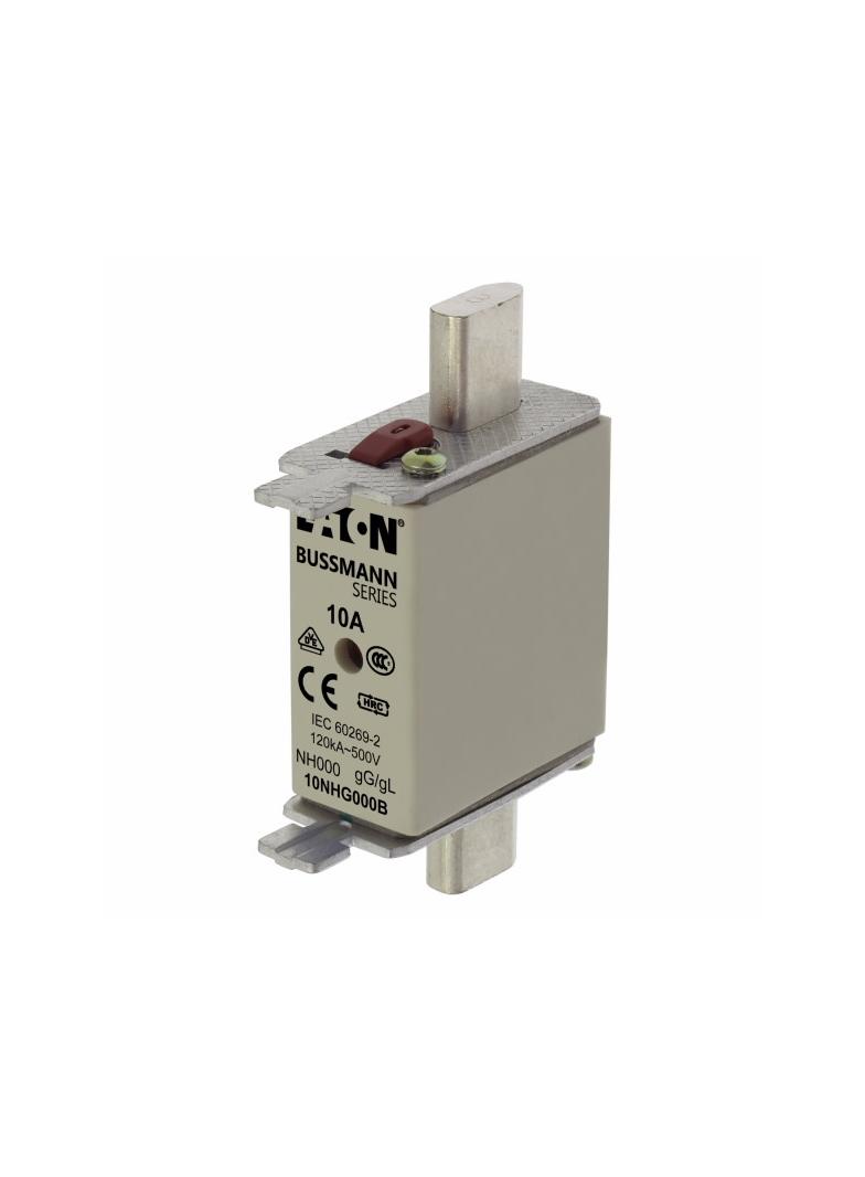 NH FUSE 10A 500V GG/GL SIZE 000 Wkładka NH000 10A 500V GL/GG podwójny wskaźnik 10NHG000B EATON