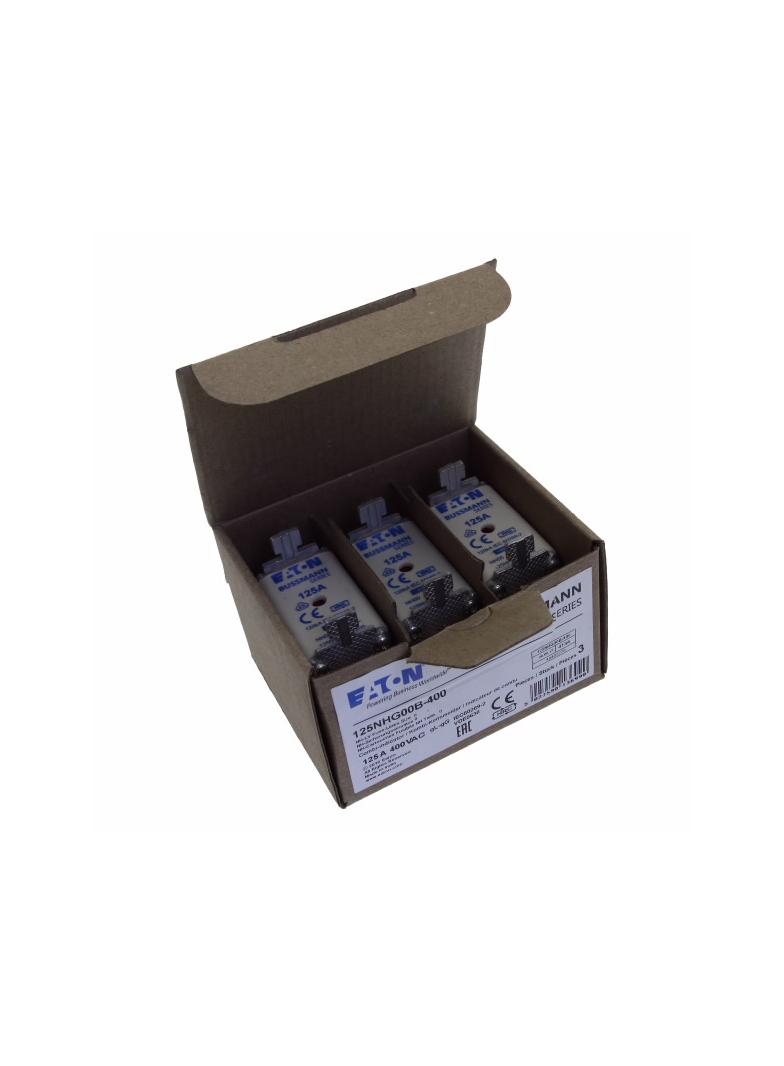 NH FUSE 125A 400V GG/GL SIZE 00 Wkładka NH00 125A 400V GL/GG podwójny wskaźnik 125NHG00B-400 EATON