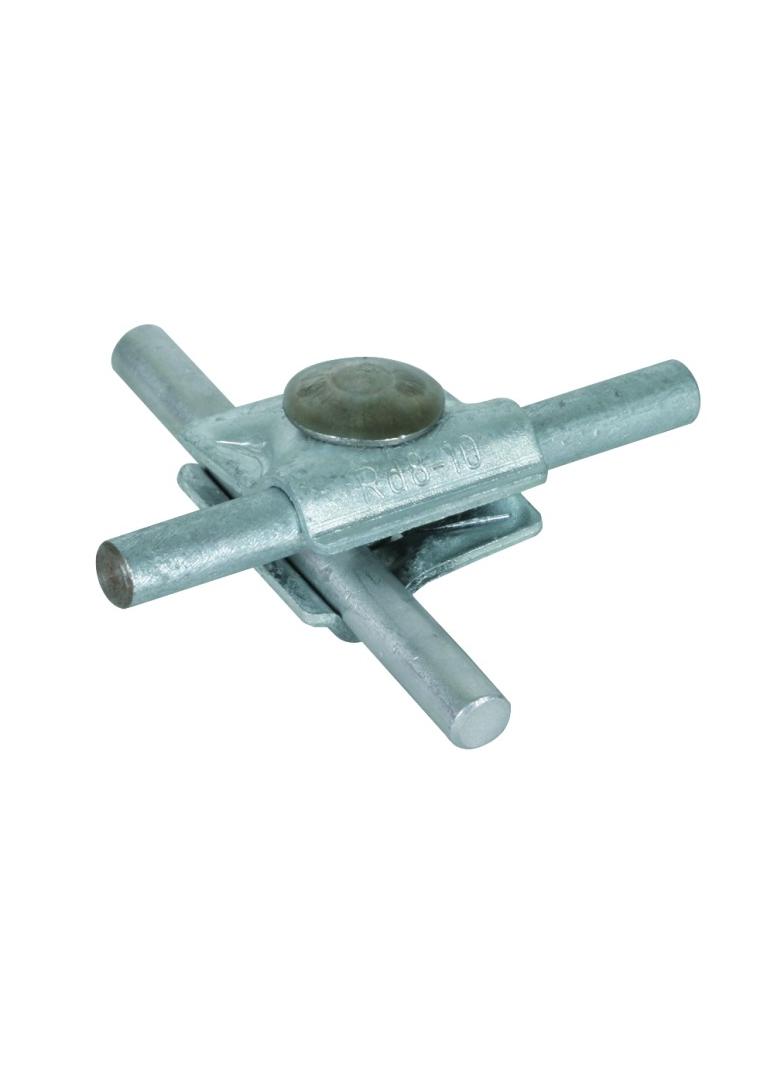 Zacisk M V St/tZn do drutu 8-10 mm, ze śrubą płaską M10x35 mm i podkładką V2A