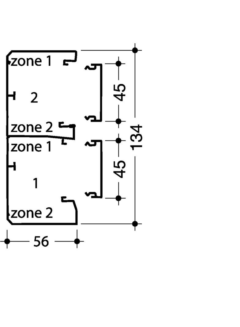 tehalit.GBA Podstawa 50x131mm aluminium anodyzowany GBA501311ALU HAGER