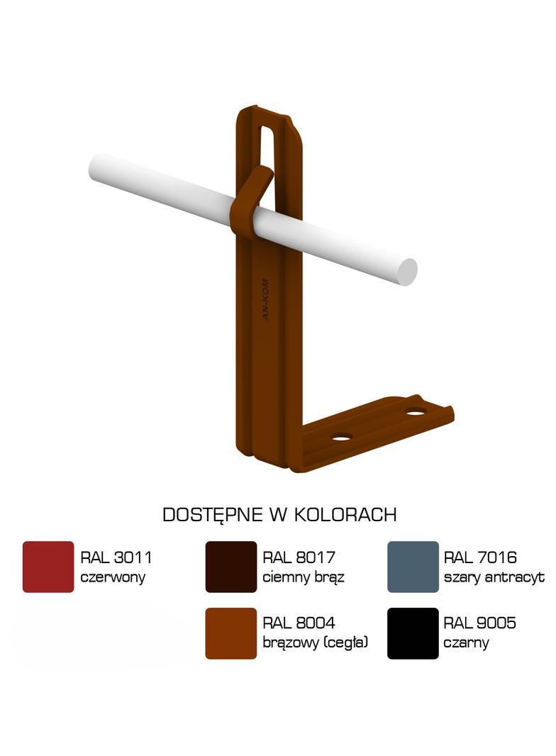 AN-11R/LA/-N Uchwyt kątowy prosty H=10cm Z-zagięcie /LA/