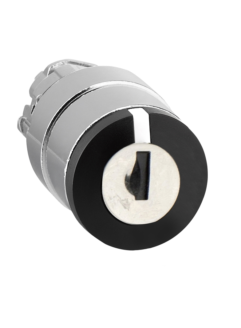 Harmony XB4 Przełącznik 3 położeniowy z kluczem NR455 czarny metalowy ZB4BG3 Schneider