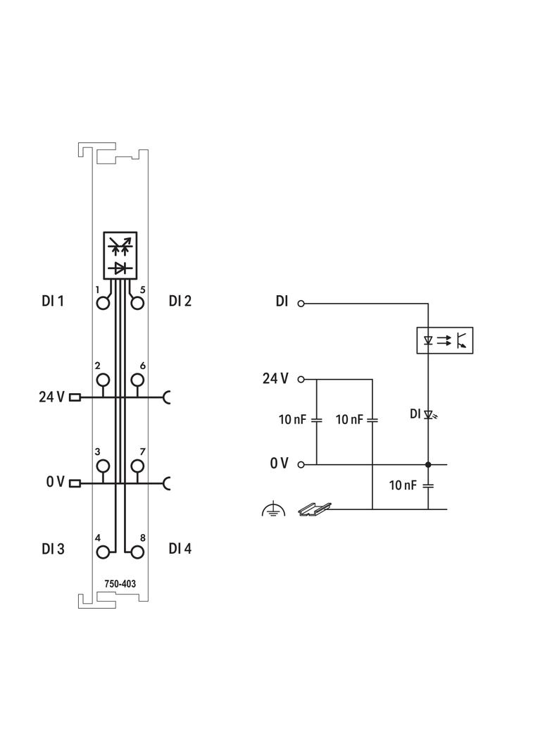 moduł 4DI 24V DC 0,2ms WAGO