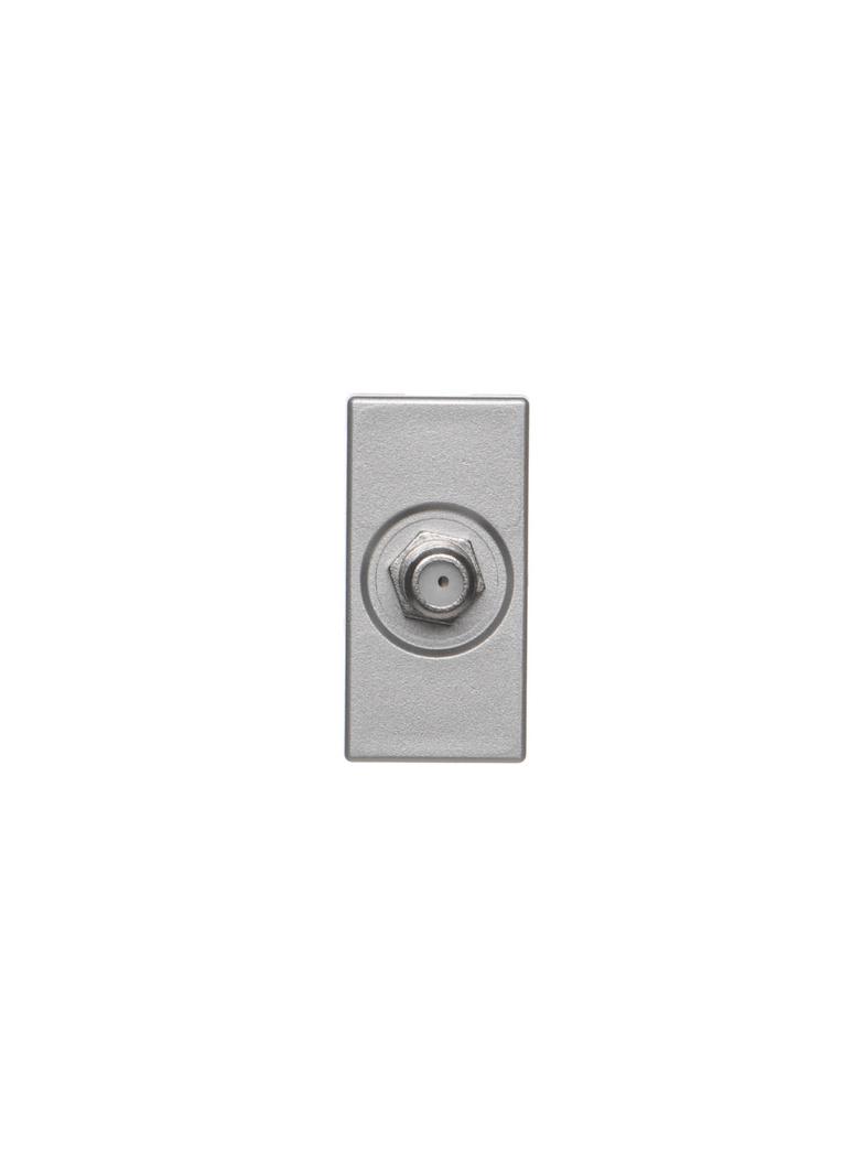 Simon Connect Płytka K45/2 gn. SAT (F) żeńskie 225x45mm + wkład aluminium K102C/8 KONTAKT