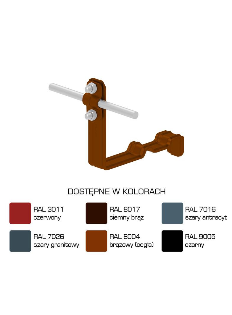 AN-24C/LA/-N Uchwyt dach.prof.pros.Z-śr. WZÓR 1 H=10cm /LA/