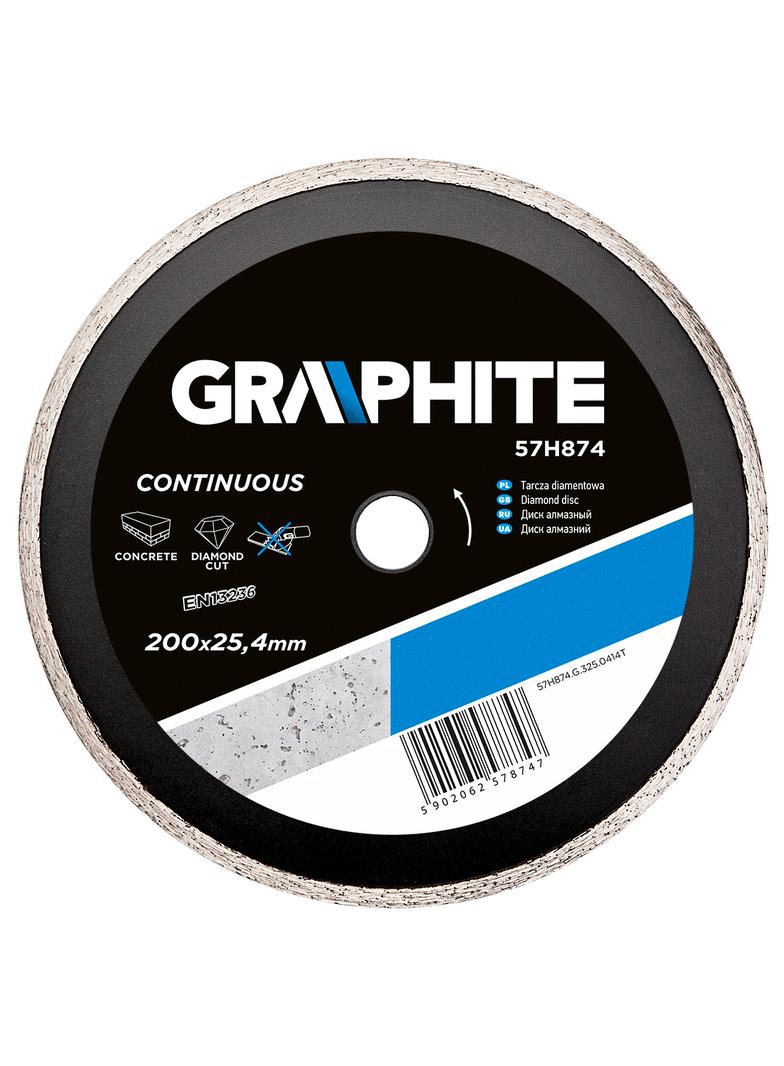 Tarcza diamentowa 200 x 25.4 mm, pełna