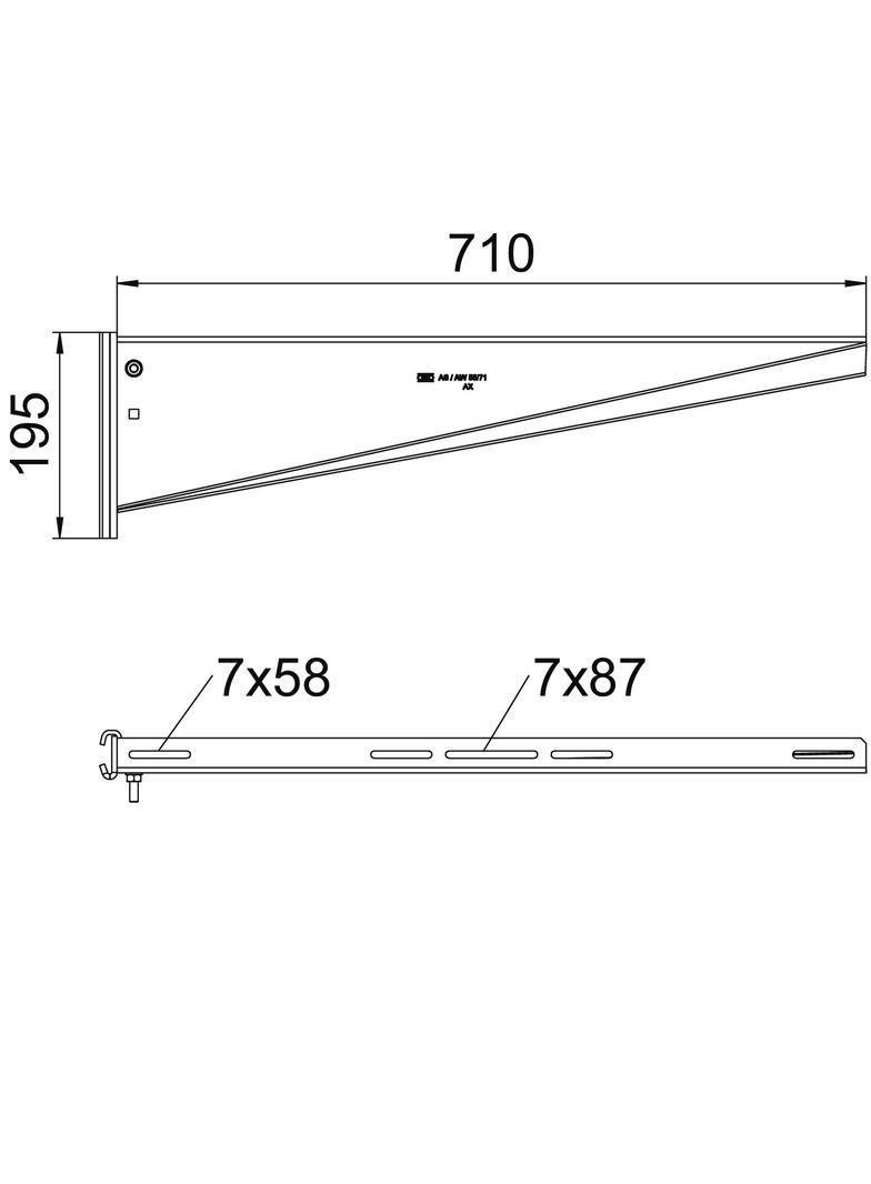 AS 55 71 FT, Wysięgnik do wieszaka