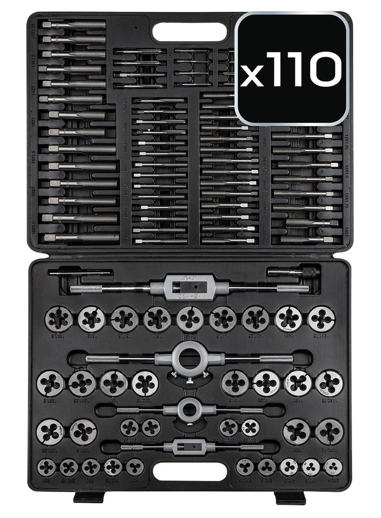 Narzynki i gwintowniki 110 elementów