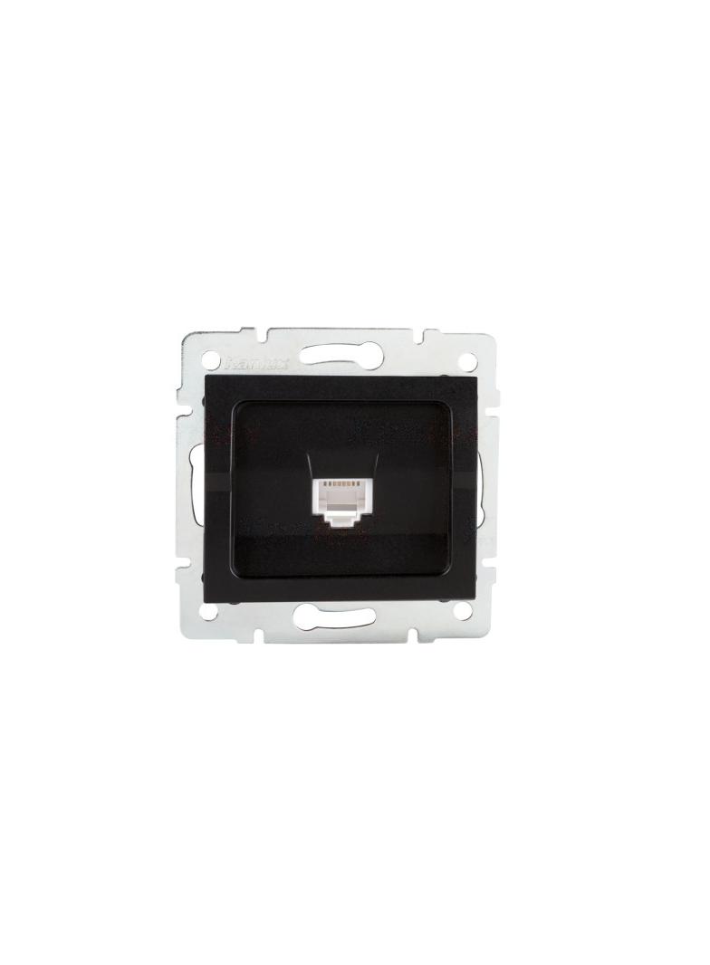LOGI 02-1390-042 cm Gniazdo komputerowe pojedyncze RJ45Cat 5e Jack LOGI 02-1390-042 cm kolor czarny