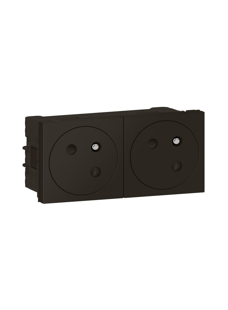 Mosaic - Gniazdo 2x2P+Z 16A - 250 V Zespolone Przekręcone Pod Kątem 45O - Zaciski Automatyczne - 079192L LEGRAND