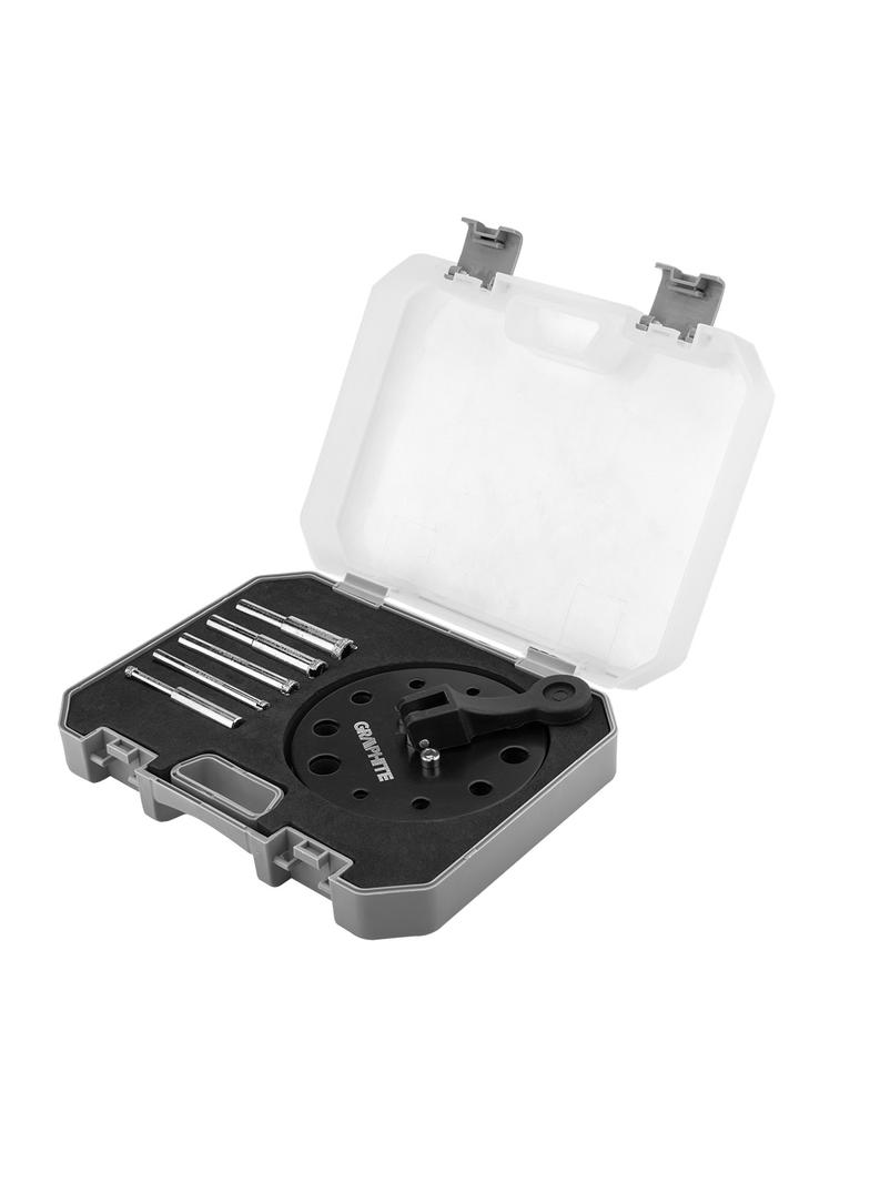 Wiertła diamentowe 5-12 mm z prowadnicą, zestaw 6 szt.