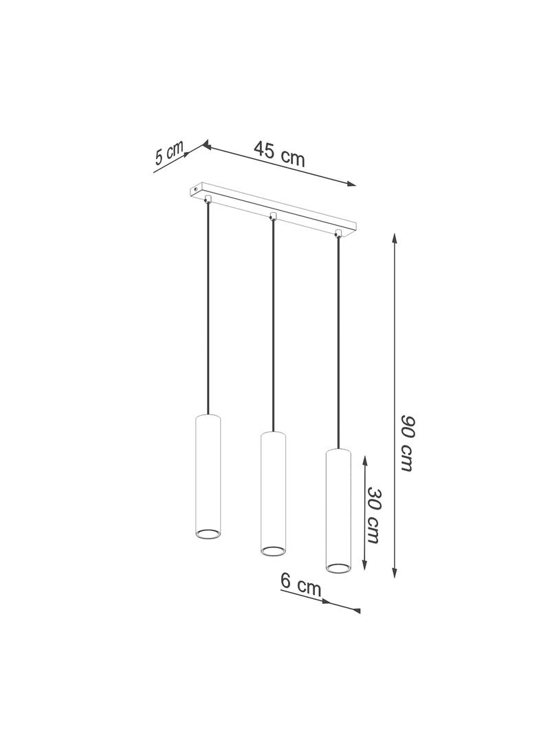 Sollux Lampa Wisząca LAGOS 3 złoty połysk SL.1201