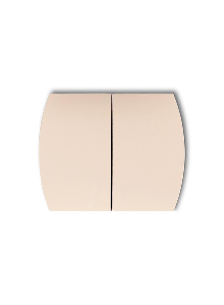 Klawisze podwójne do łączników TREND, LOGO (komplet dwóch sztuk) beżowy