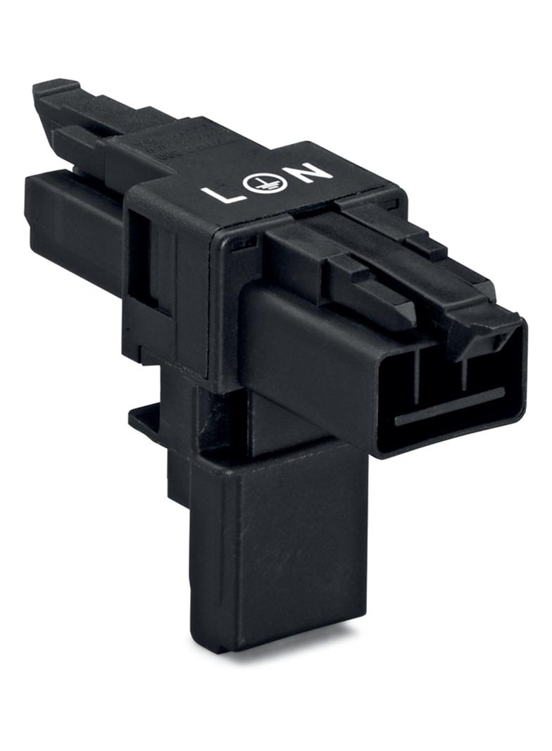 rozgałęźnik typu T 3-torowy czarny