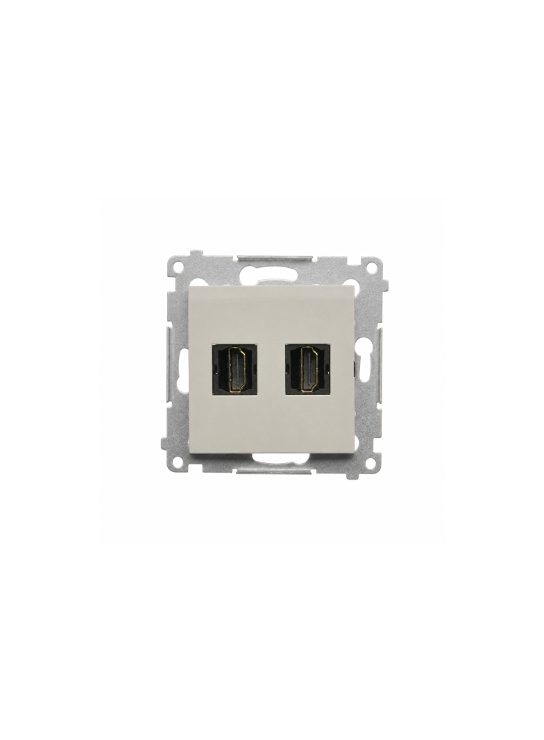 Simon 54 Gniazdo HDMI podwójne kaszmir mat DGHDMI2.01/42