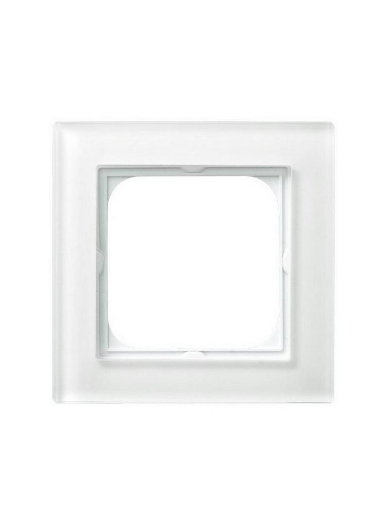 SONATA Ramka pojedyncza - kolor białe szkło R-1RG/31