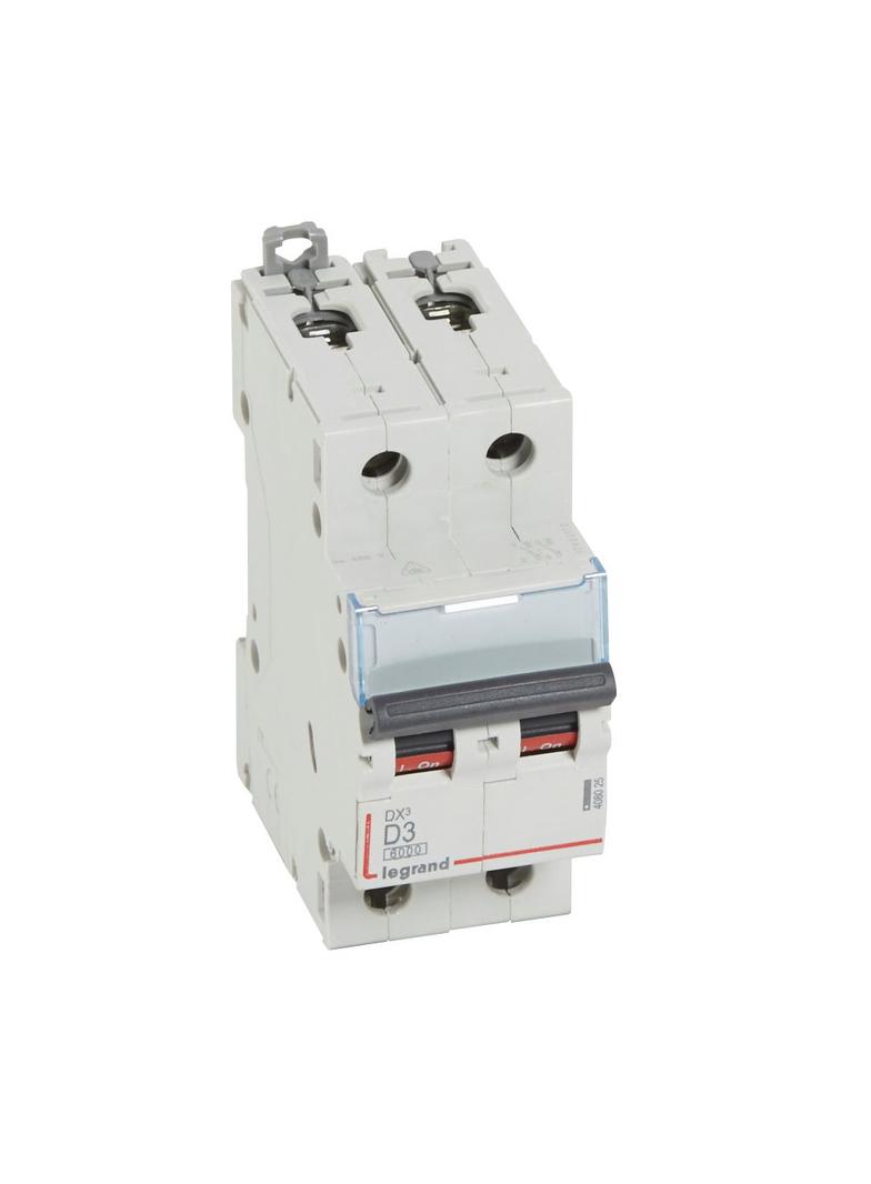 Wyłącznik Nadprądowy S 302 2P D3A 6kA DX3 408025 LEGRAND