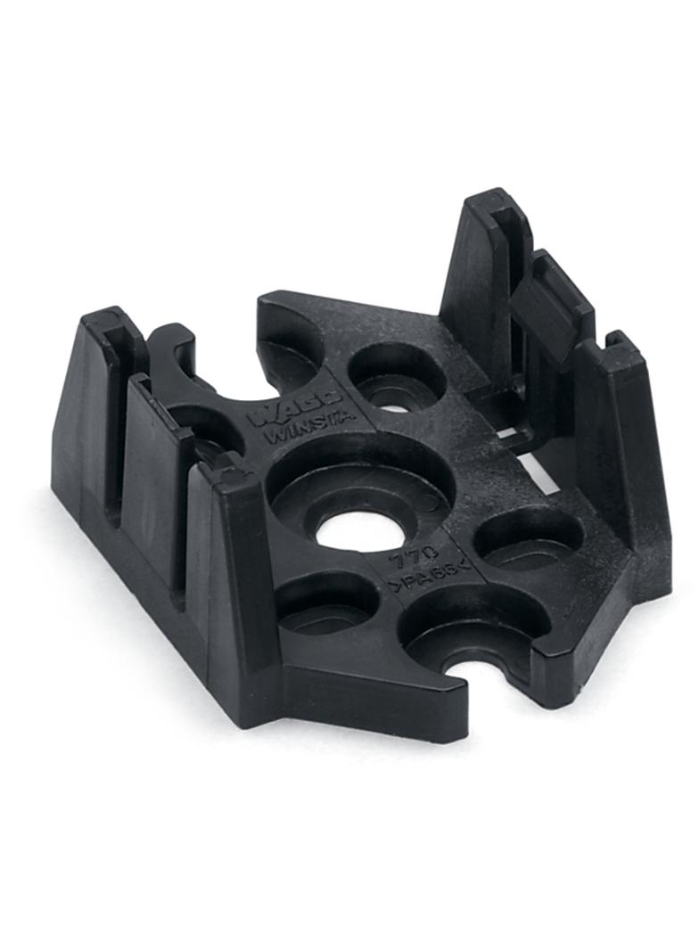 płytka montażowa do rozgałęźnika 3-torowa czarna