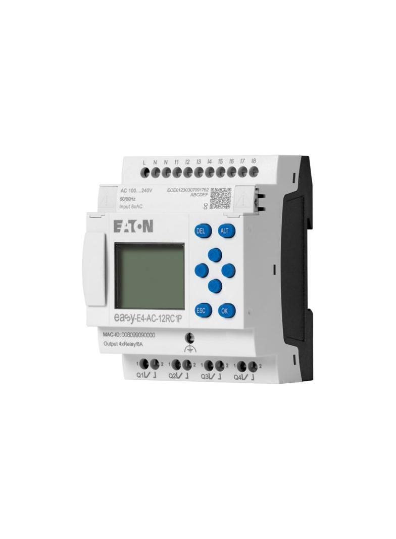 EASY-E4-AC-12RC1P easyE4 Push-in 230VAC/DC 8DI 4DO-R z wyświetlaczem 197508 EATON