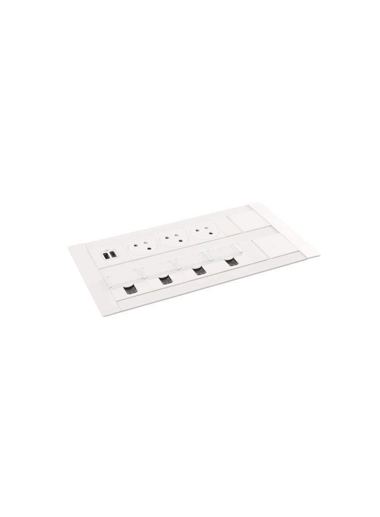 INCARA: MULTILINK - 3X2P+Z / USB A+C / 4XRJ45 - 2,0 M-BIAŁY, Legrand