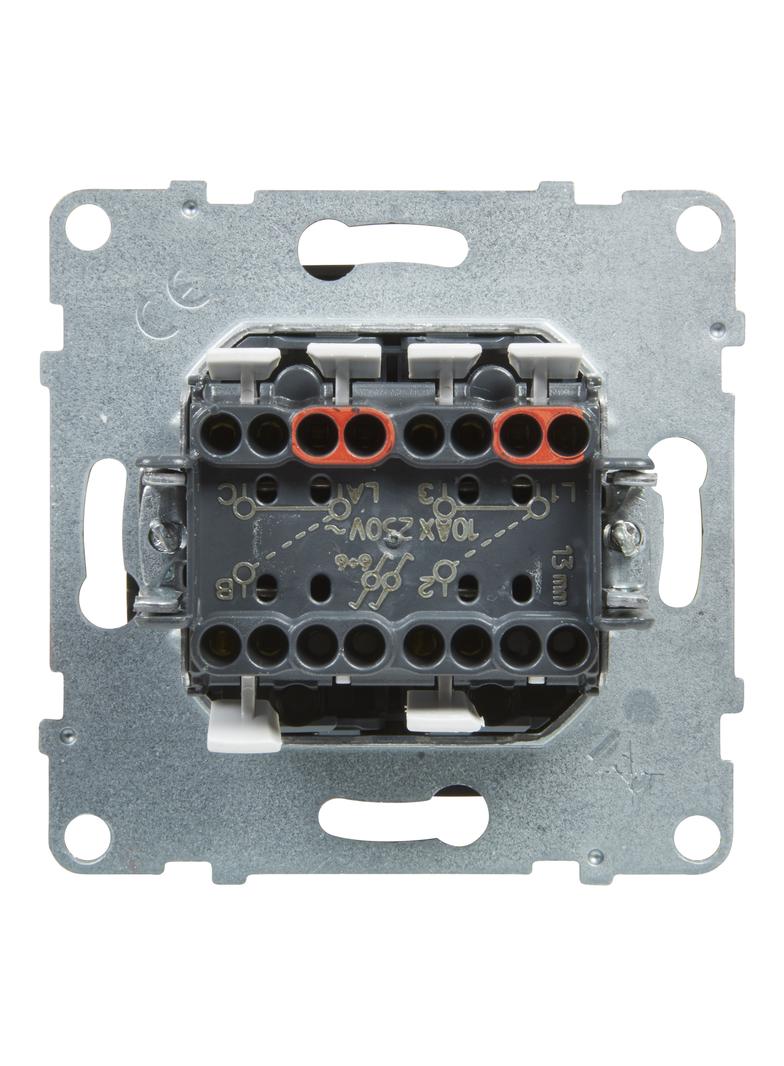 SUNO - Łącznik schodowy podwójny - 10 AX - 250 V~ - zaciski automatyczne, Czarny, Legrand