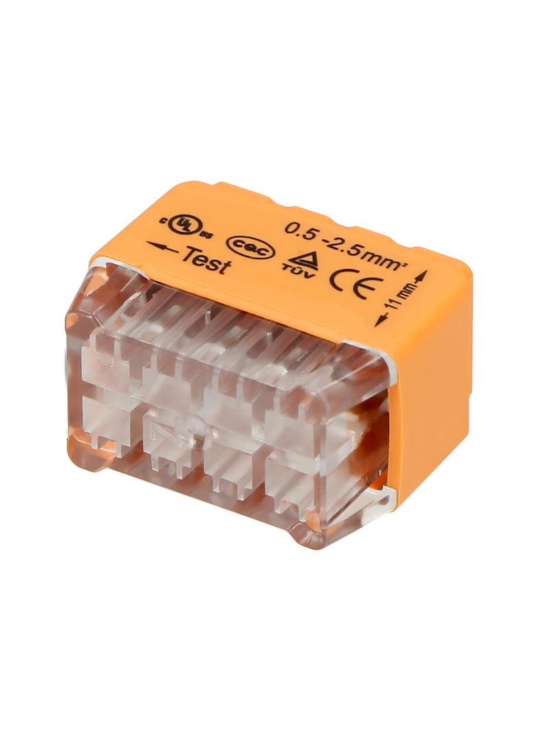 Złączka instalacyjna wciskana 8-przewodowa; Dwurzędowa; Na drut 0,75-2,5mm2; IEC 300V/24A; 10 szt. O