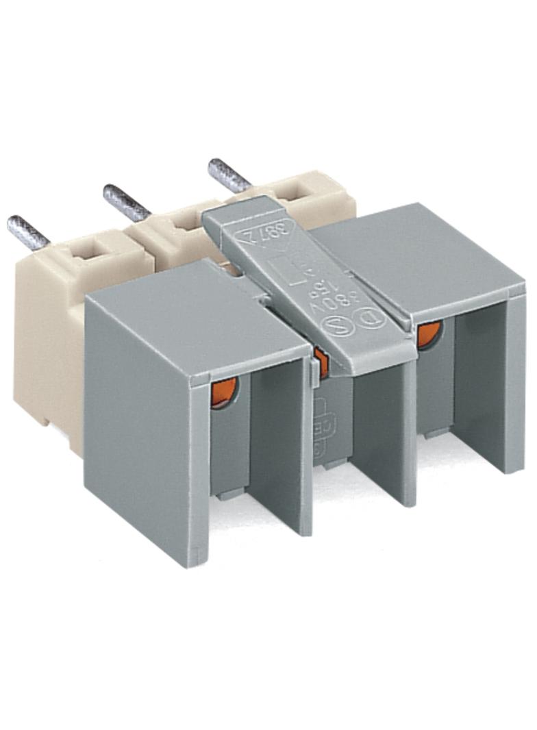 rozgałęźnik 0,75 mm2 3-polowy biały/szary