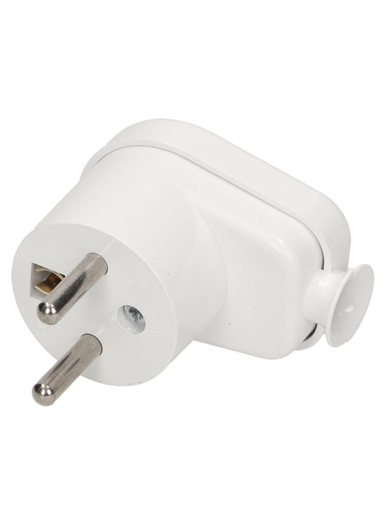 Wtyczka kątowa biała WT-16/BIAŁY ORNO