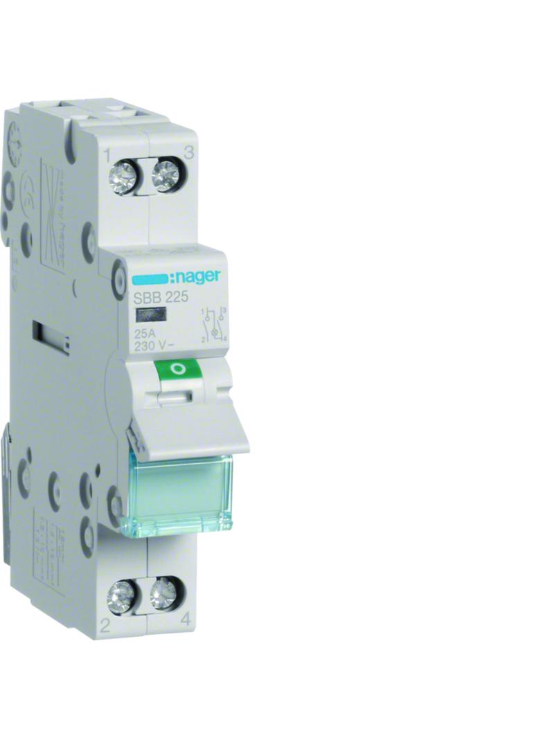 Modułowy rozłącznik izolacyjny z lampką sygnalizacyjną 2P 25A 230VAC SBB225 HAGER