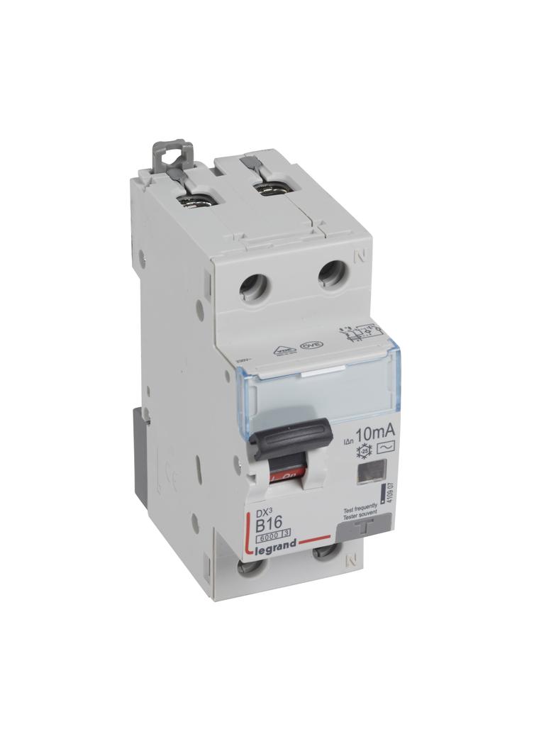 Wyłącznik Różnicowo-Nadprądowy 2P 16A B 0,01A Typ AC P312 DX3 410907 LEGRAND