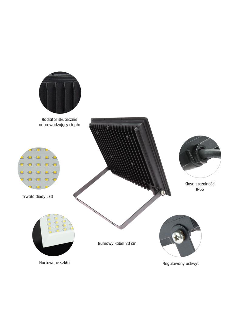 NOCTIS LUX 3 NAŚWIETLACZ 100W NW 230V IP65 270x210x27mm CZARNY