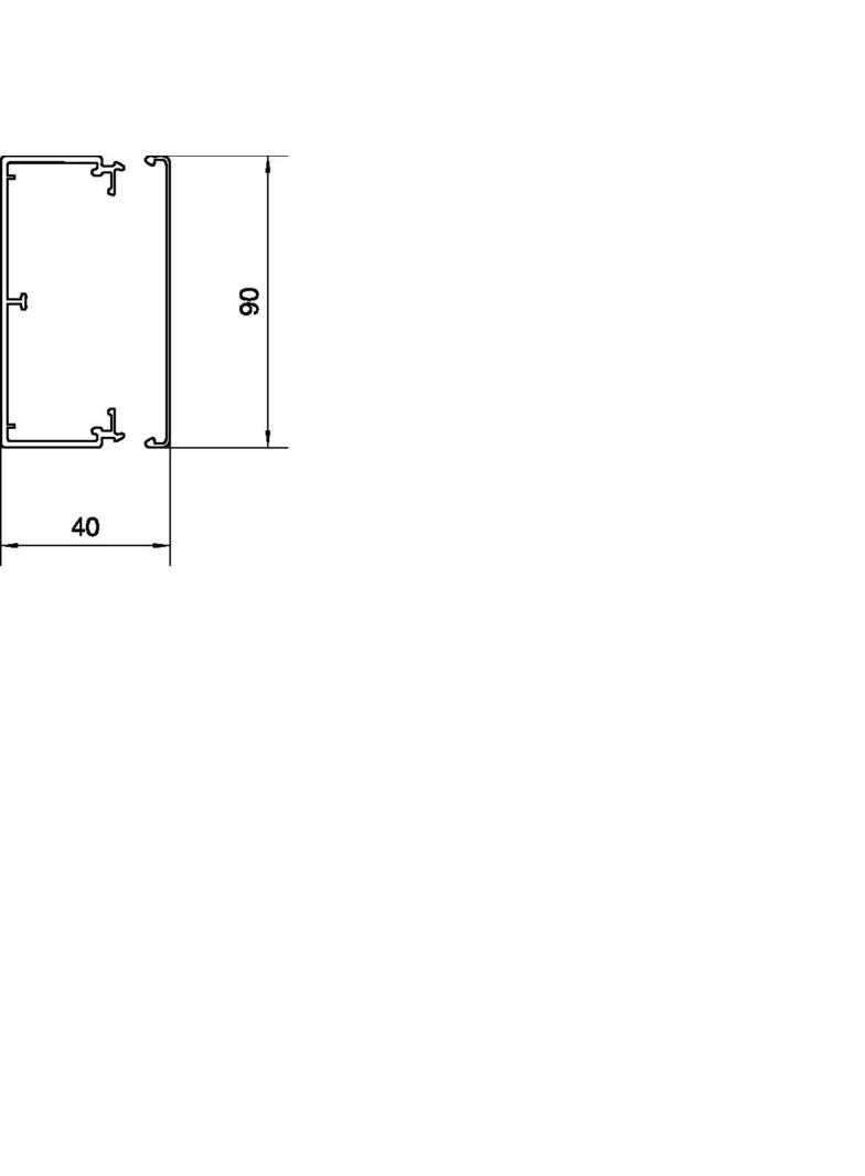 tehalit.LF Kanał elektroinstalacyjny PVC 40x90mm szary LF4009007030 HAGER