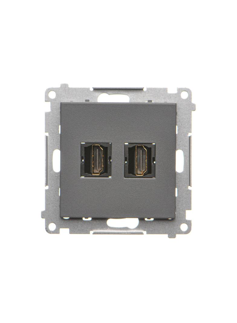 Simon 55 Gniazdo HDMI podwójne Grafitowy mat TGHDMI2.01/116 KONTAKT