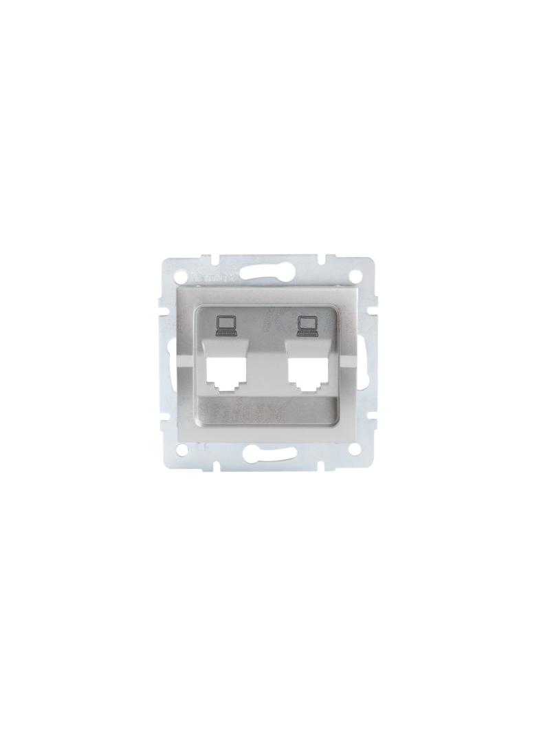 Adapter gniazda RJ45 LOGI 02-1419-043 srebrny 25938 KANLUX