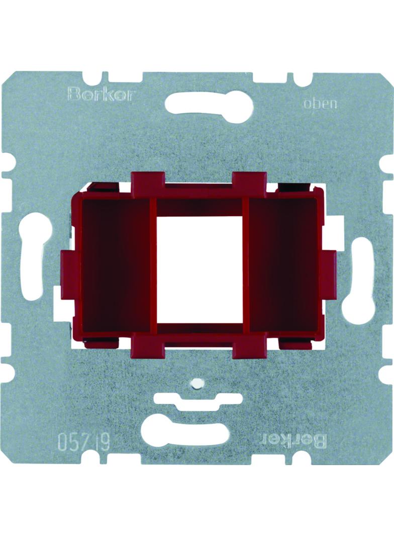 BERKER one.platform Płytka nośna pojedyncza z czerwonym elementem mocującym mechanizm 454001 HAGER
