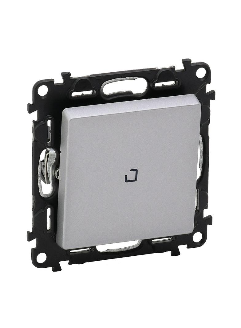 VALENA LIFE PRZYCISK PRZEŁĄCZY NO/NC PODŚWIETLANY ALUMINIUM 6 A - 250 V~, Legrand