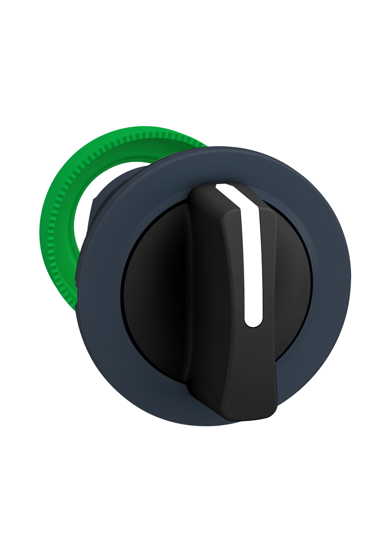 Harmony XB5, Antybakteryjna główka przełącznika, płaska, plastik, czarna, O30, 3 pozycje, stabilny