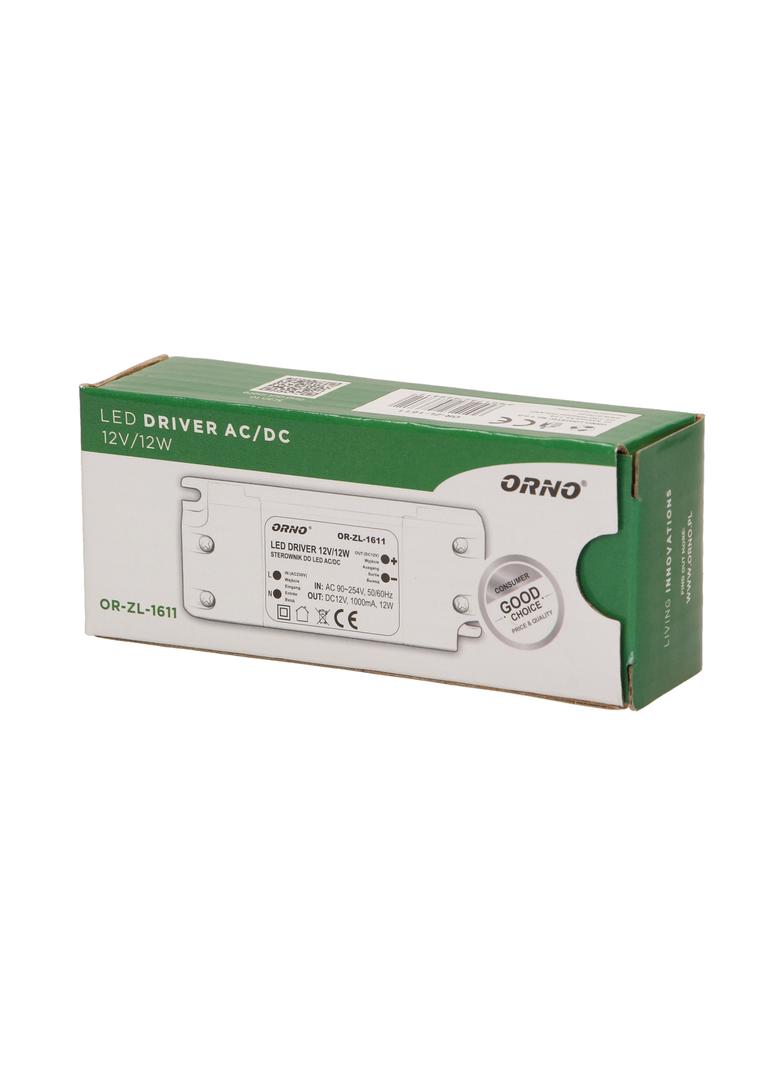 Zasilacz LED 12V DC 12W 1A IP20 OR-ZL-1611 ORNO