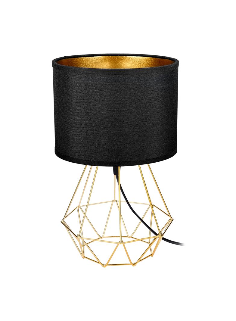 VADE 1P E27, lampka nocna, max. 60W, czarno-złota