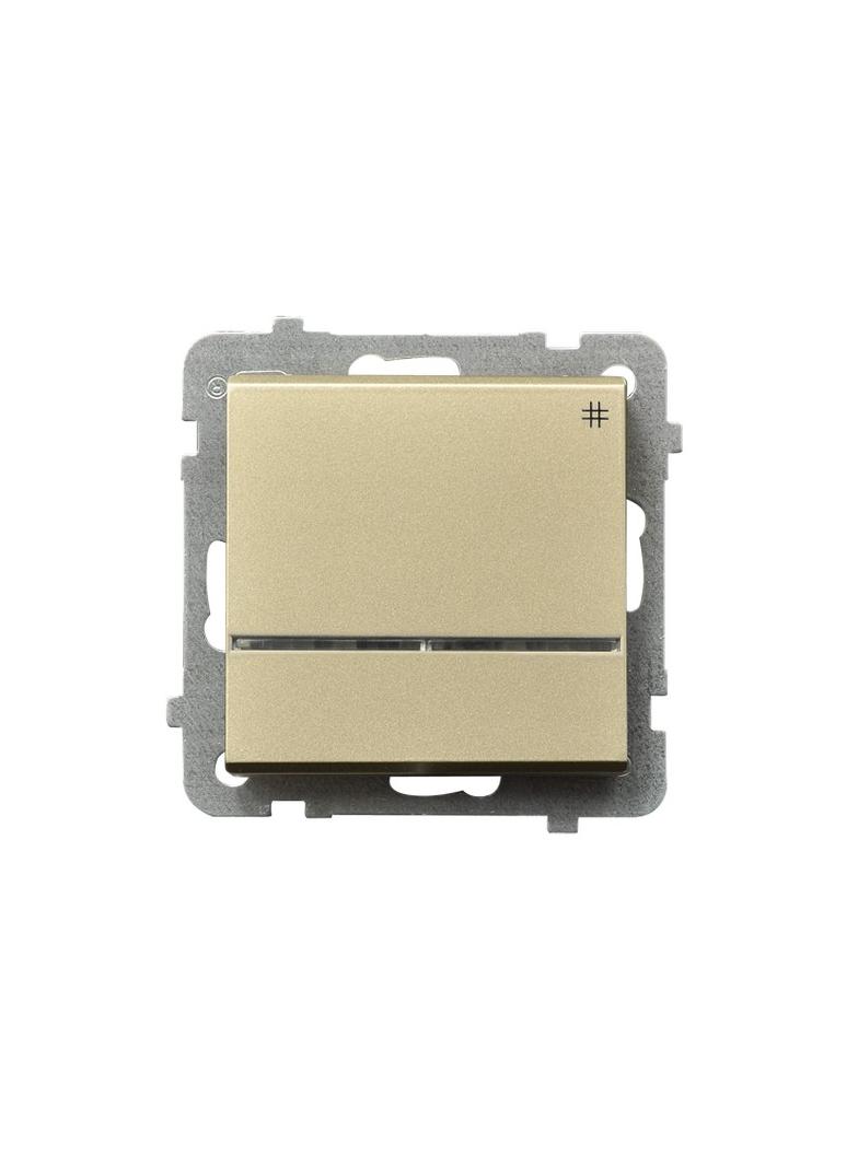 SONATA Łącznik krzyżowy z podświetleniem niebieskim - kolor szampański złoty