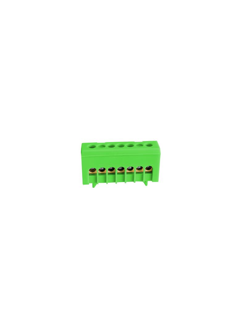 TBG 7x16 Listwa zaciskowa osłonięta plastikowy klips na szynę TH-35 zielona/żółta 7x16mm2 103851 NOARK