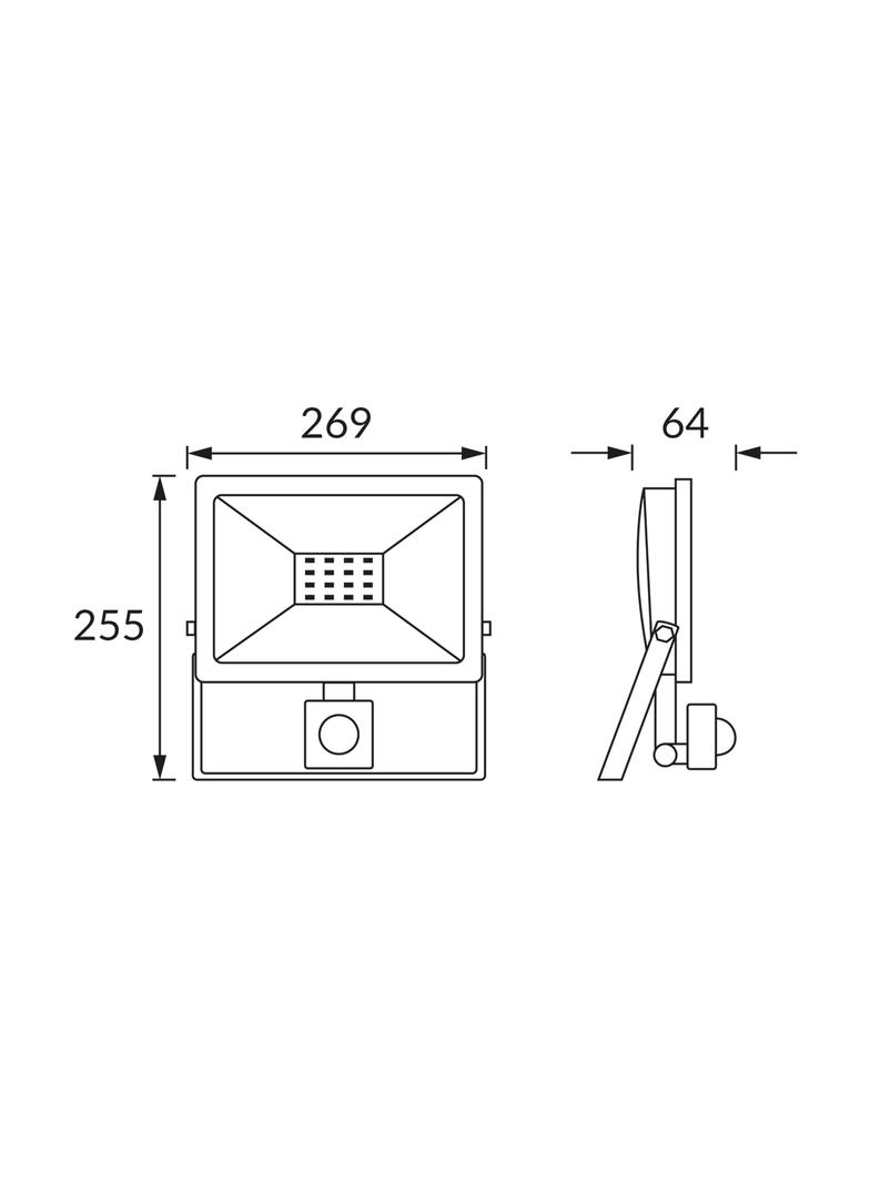 Naświetlacz SMD LED z czujnikiem ruchu KROMA LED S 100W GREY 4500K