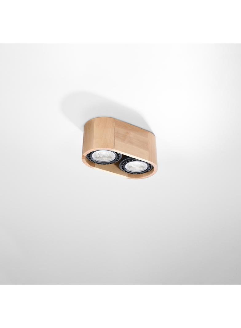 Sollux Plafon BASIC 2 naturalne drewno SL.0914