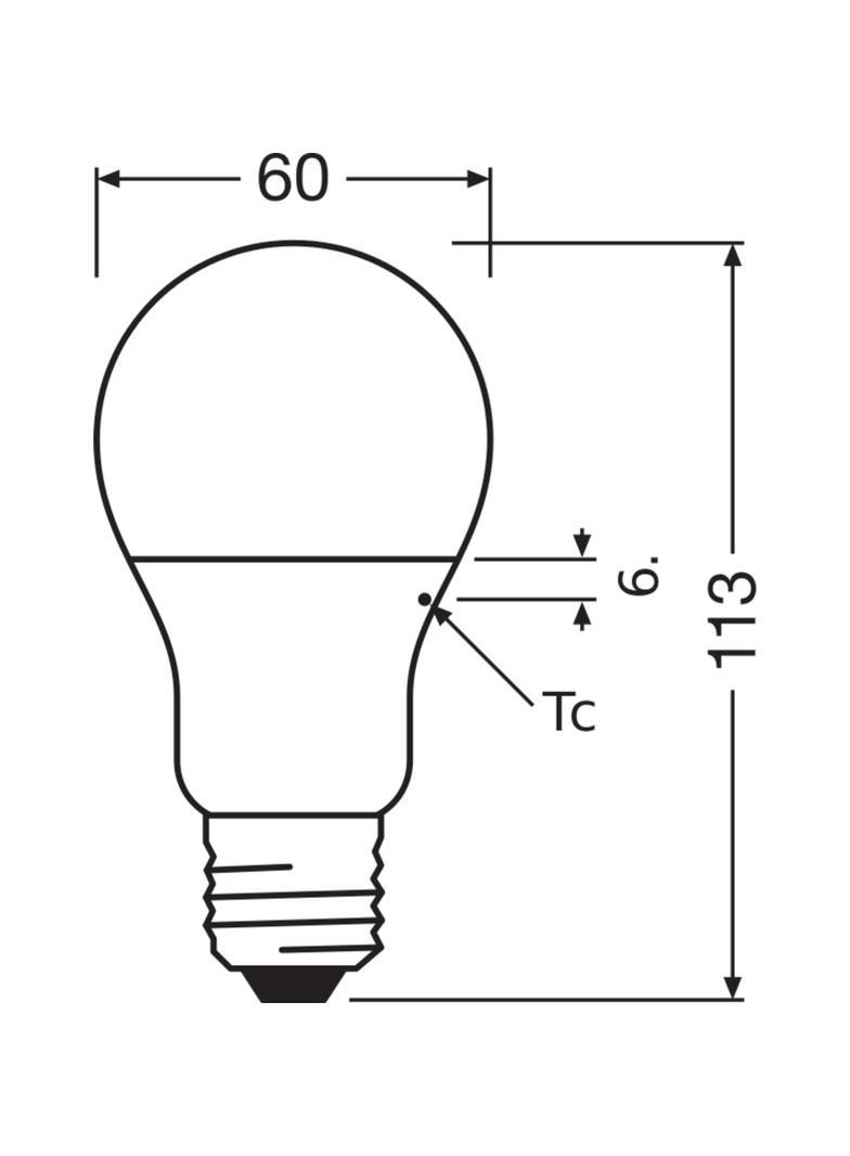Żarówka LED A60 E27 8.5W = 60W 806lm 4000K Neutralna 200° VALUE CLASSIC Osram