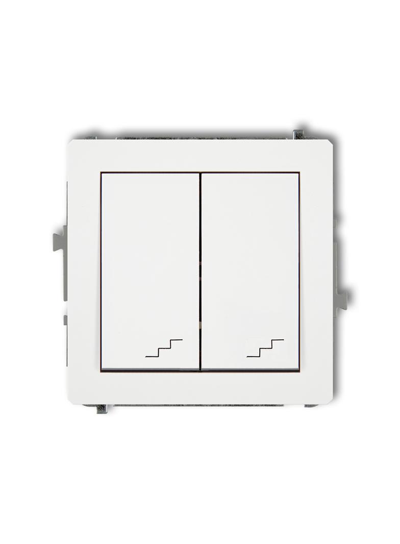 DECO Mechanizm łącznik apodwójnego schodowego biały mat