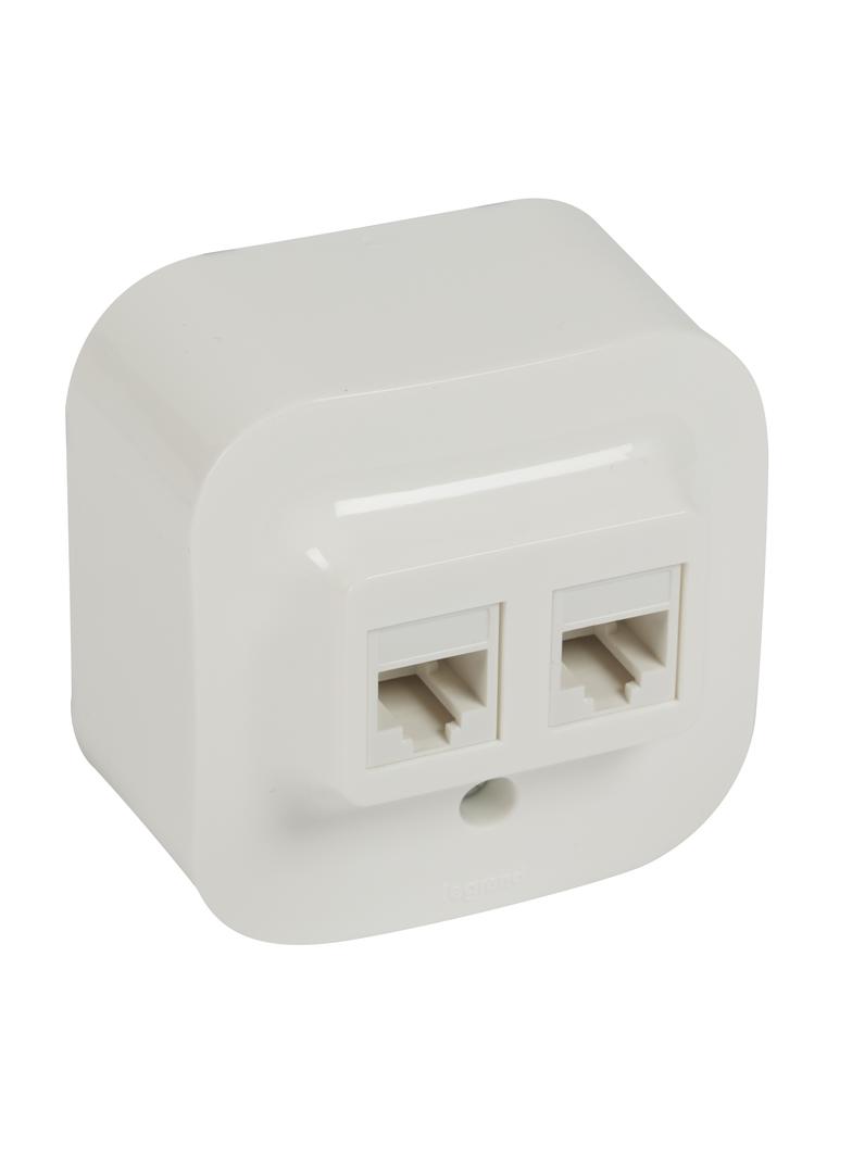 FORIX IP20 - GNIAZDO 2XRJ45 KAT. 5E UTP BIAŁE, Legrand