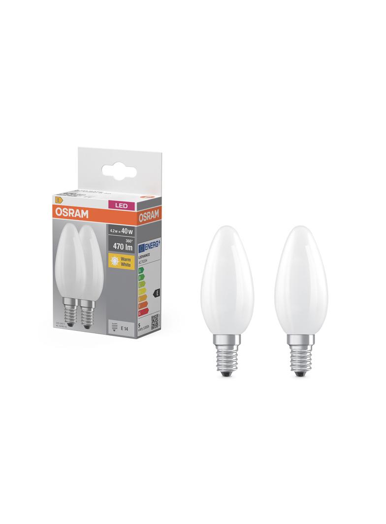 Lampa LED BASE Classic B40 4W/827 230V szkło matowe E14 FS2 OSRAM