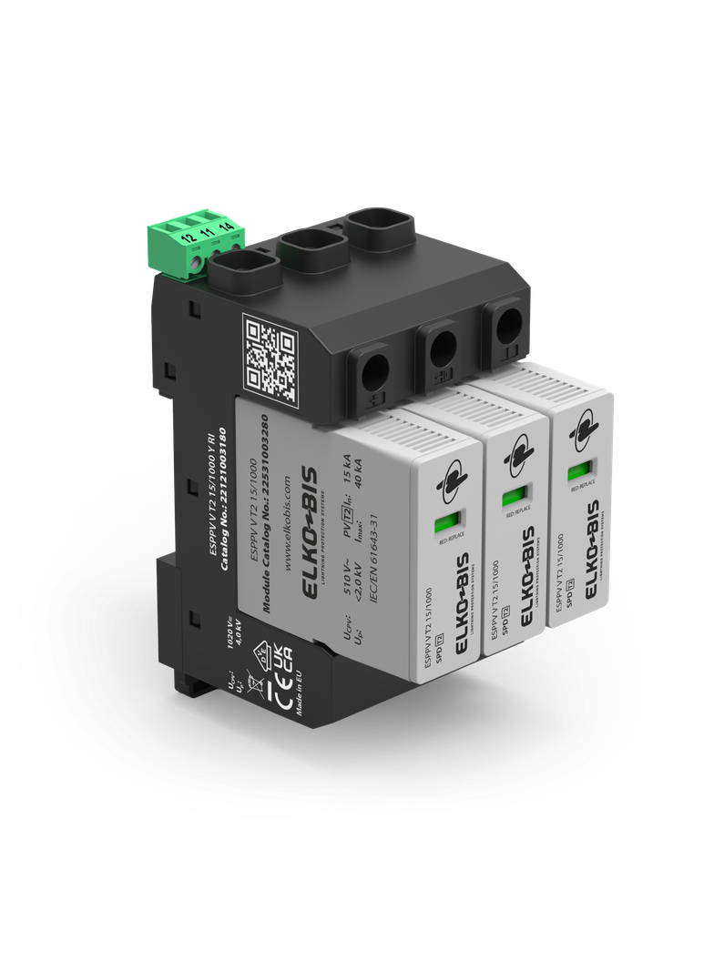 ESPPV V Ogranicznik przepięć PV T2 15kA 1020V DC układ Y 22121003080 ELKO-BIS