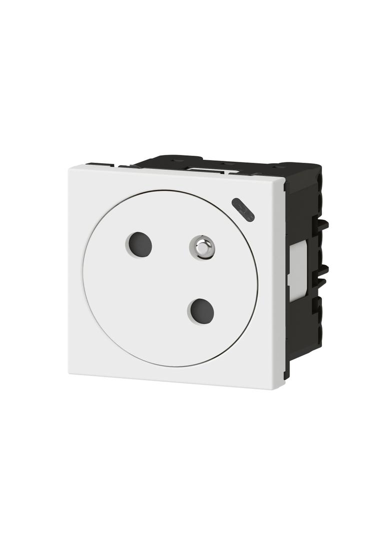Mosaic - Gniazdo 2P+Z 16A - 250 V - Przekręcone Pod Kątem 45O - Automatycze Zaciski Sprężynowe - Bi 077148L LEGRAND